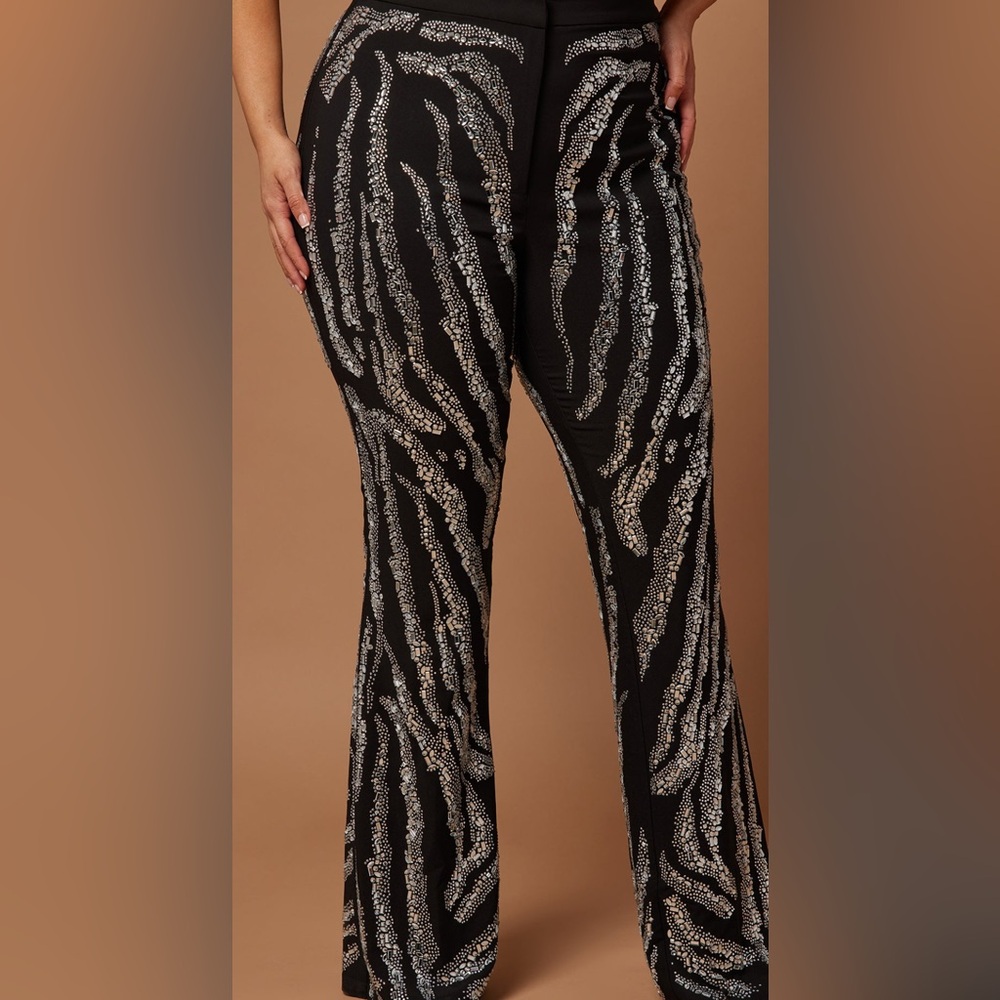 Black Embellished Pants